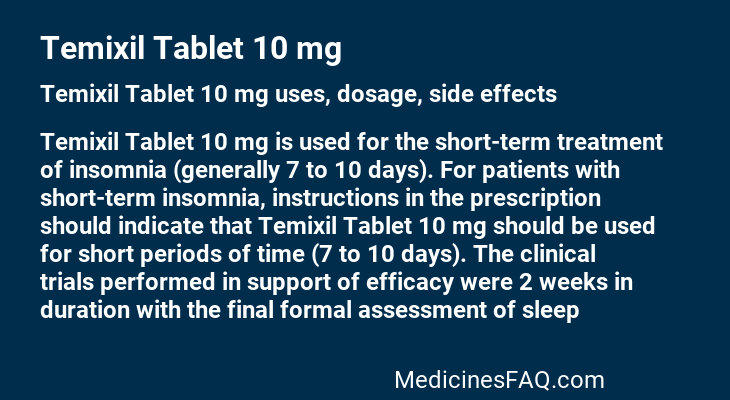 Temixil Tablet 10 mg