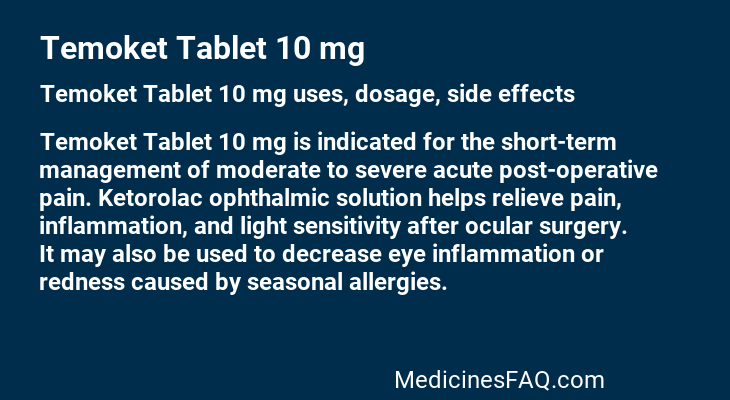 Temoket Tablet 10 mg
