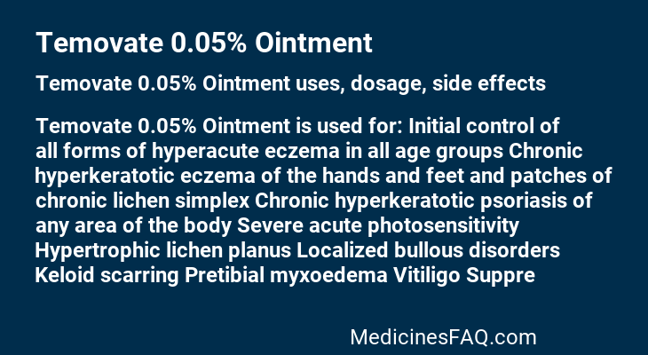 Temovate 0.05% Ointment