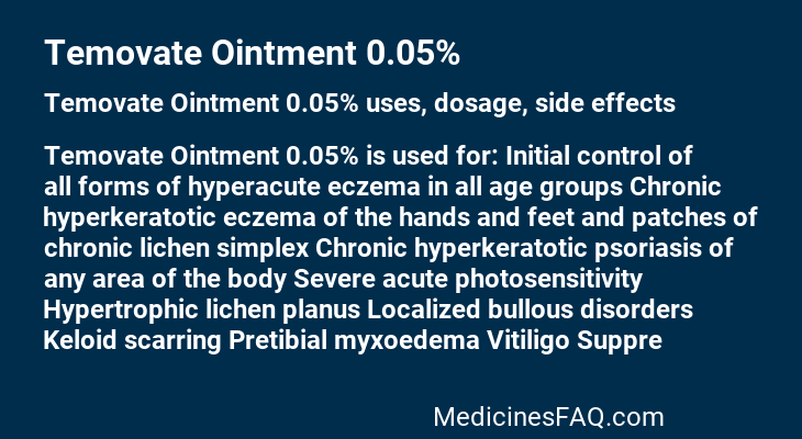 Temovate Ointment 0.05%