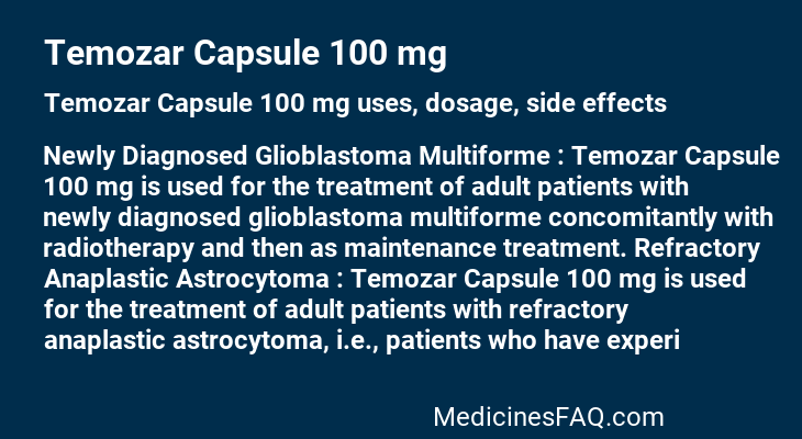 Temozar Capsule 100 mg