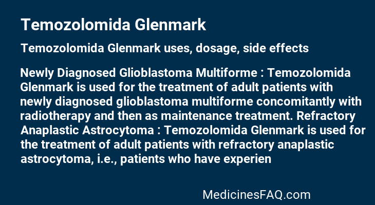 Temozolomida Glenmark