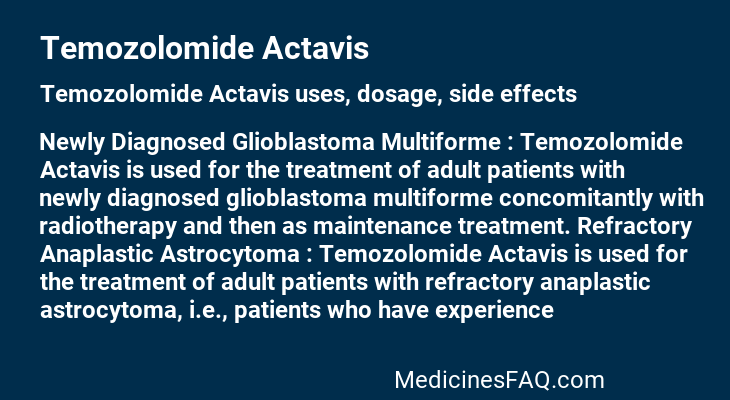 Temozolomide Actavis