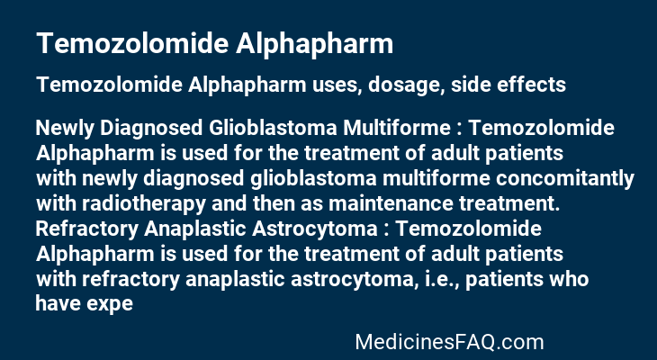 Temozolomide Alphapharm