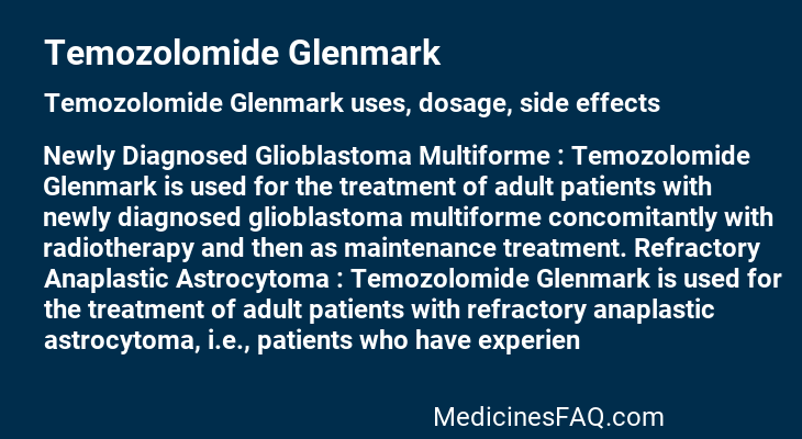 Temozolomide Glenmark
