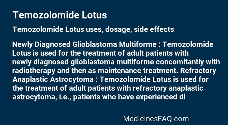 Temozolomide Lotus