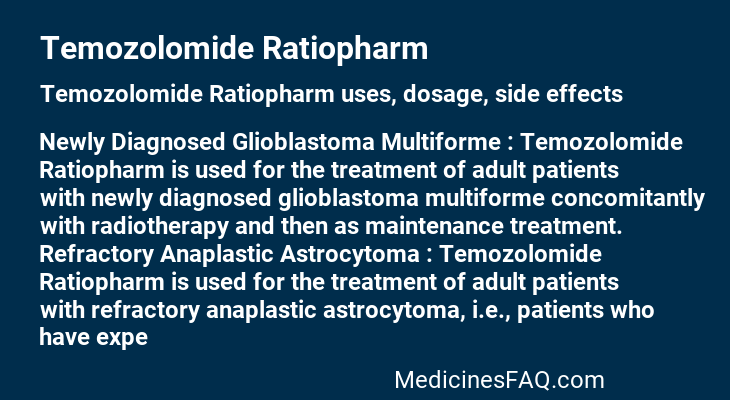 Temozolomide Ratiopharm