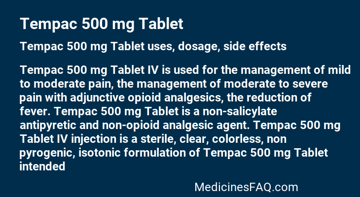 Tempac 500 mg Tablet