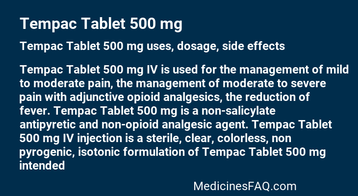 Tempac Tablet 500 mg