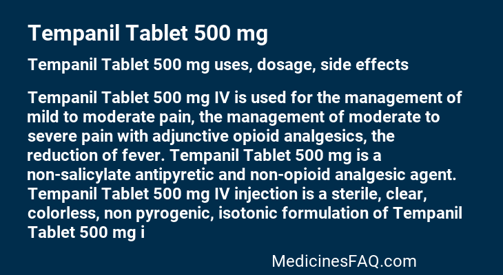 Tempanil Tablet 500 mg