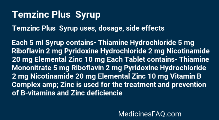 Temzinc Plus  Syrup