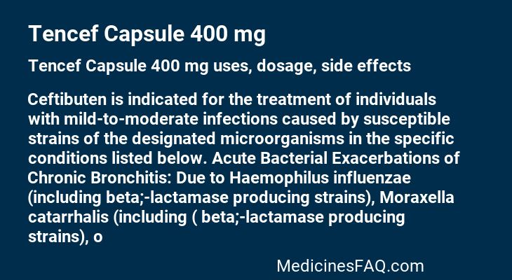 Tencef Capsule 400 mg
