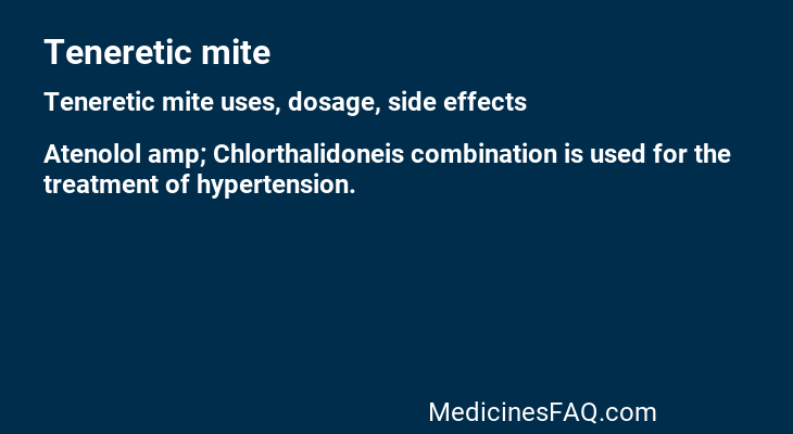 Teneretic mite