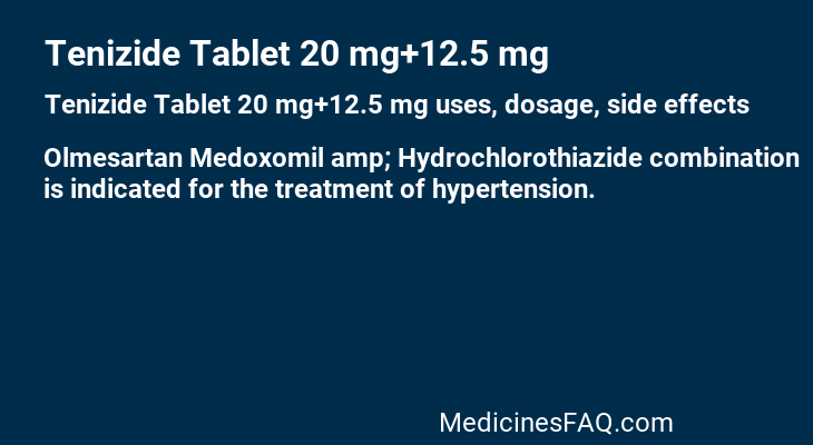 Tenizide Tablet 20 mg+12.5 mg