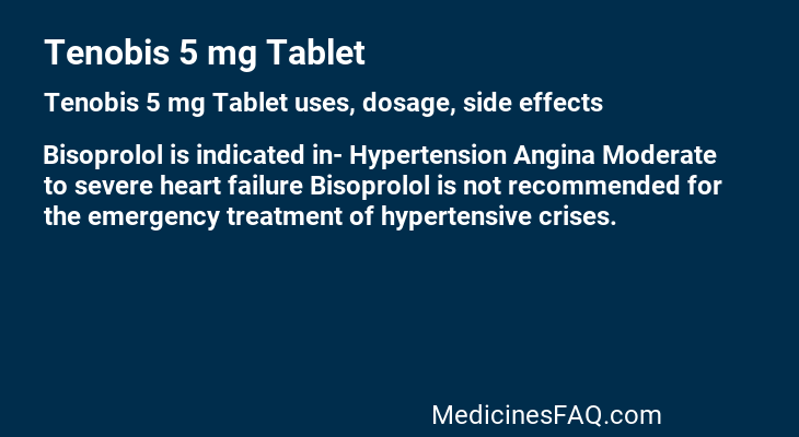 Tenobis 5 mg Tablet