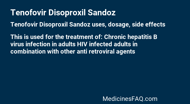 Tenofovir Disoproxil Sandoz