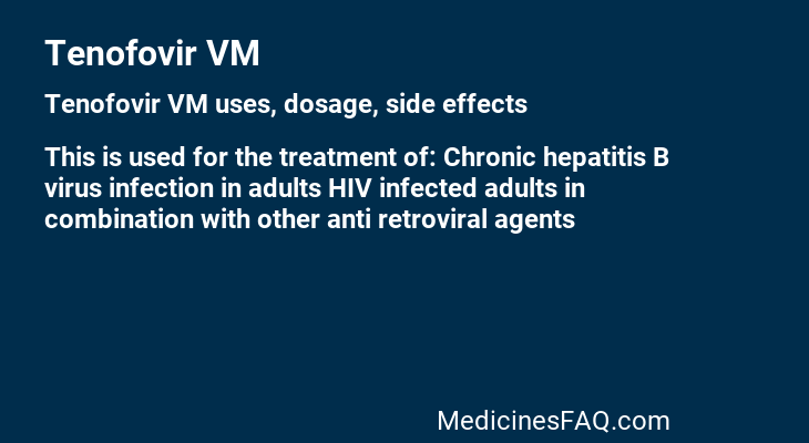 Tenofovir VM