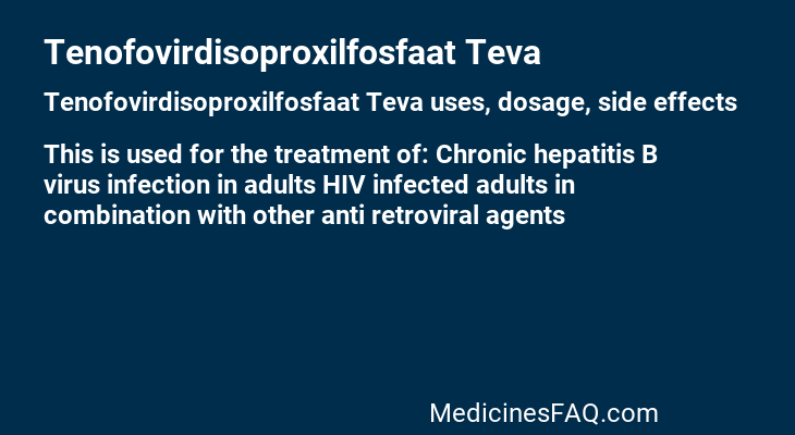 Tenofovirdisoproxilfosfaat Teva