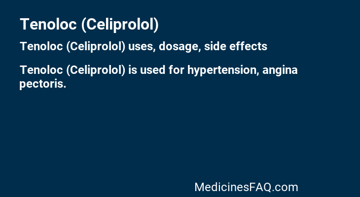 Tenoloc (Celiprolol)