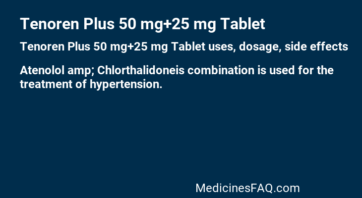 Tenoren Plus 50 mg+25 mg Tablet