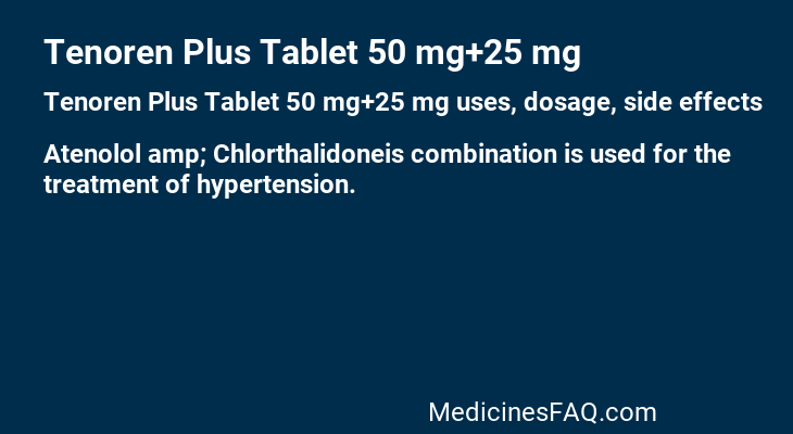 Tenoren Plus Tablet 50 mg+25 mg
