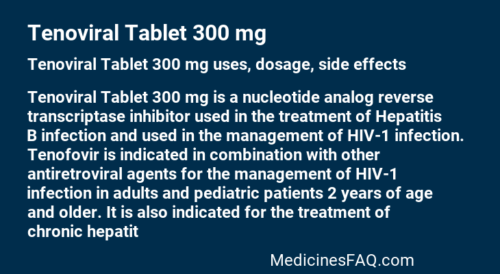 Tenoviral Tablet 300 mg