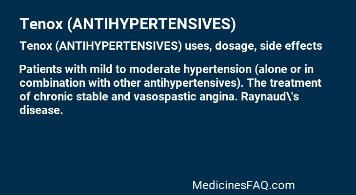 Tenox (ANTIHYPERTENSIVES)