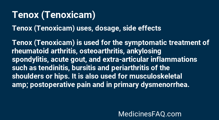 Tenox (Tenoxicam)