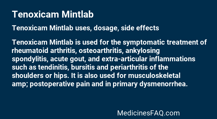 Tenoxicam Mintlab