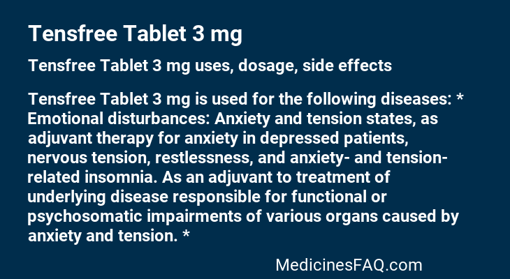 Tensfree Tablet 3 mg