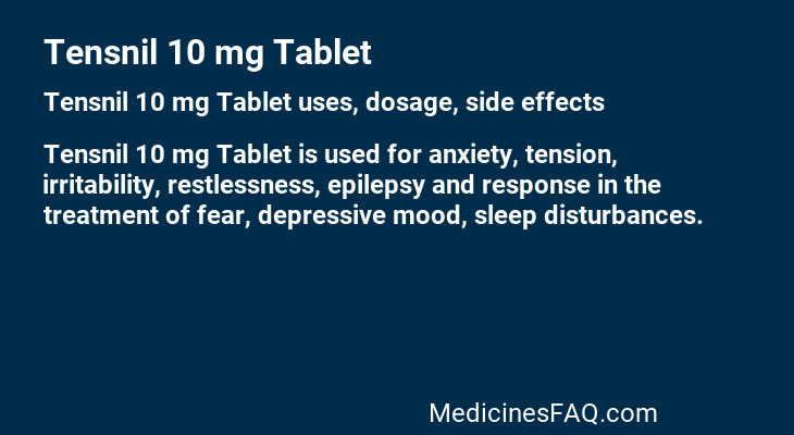 Tensnil 10 mg Tablet