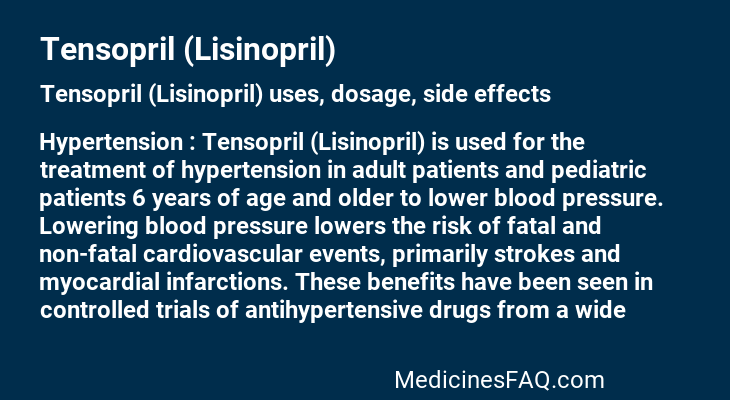 Tensopril (Lisinopril)