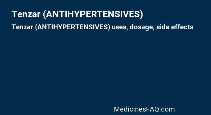 Tenzar (ANTIHYPERTENSIVES)