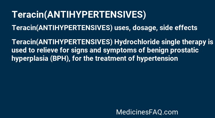 Teracin(ANTIHYPERTENSIVES)