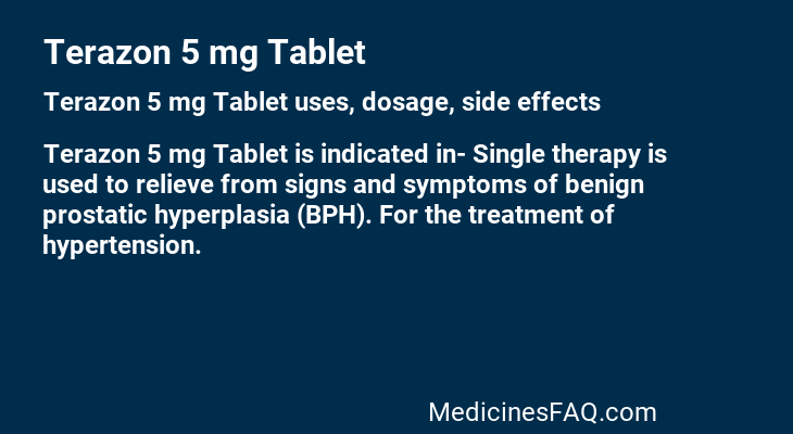 Terazon 5 mg Tablet