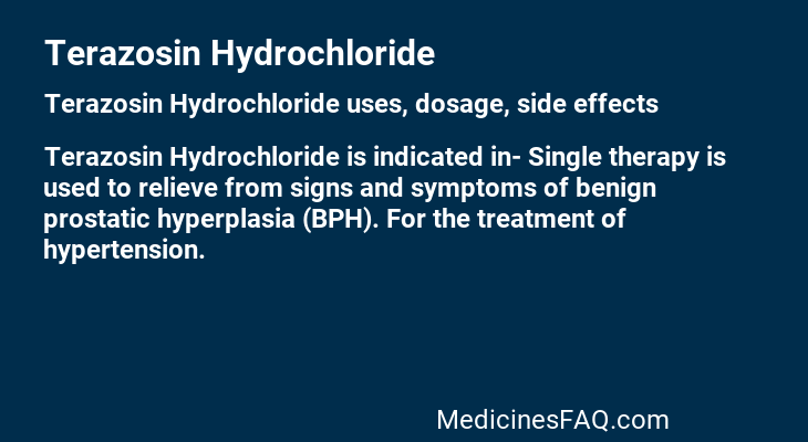 Terazosin Hydrochloride