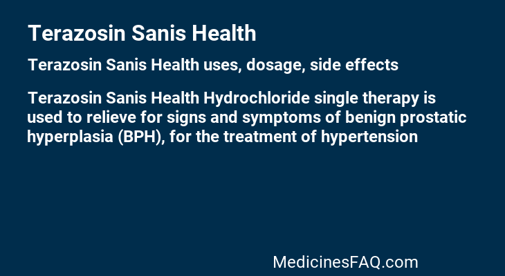 Terazosin Sanis Health