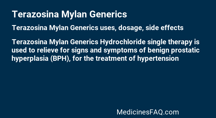 Terazosina Mylan Generics