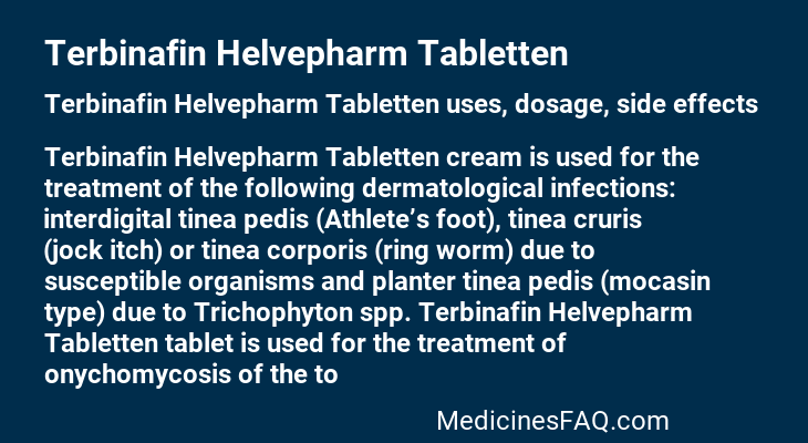 Terbinafin Helvepharm Tabletten
