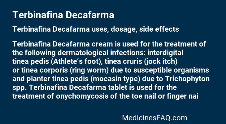 Terbinafina Decafarma
