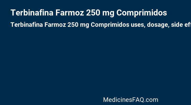 Terbinafina Farmoz 250 mg Comprimidos