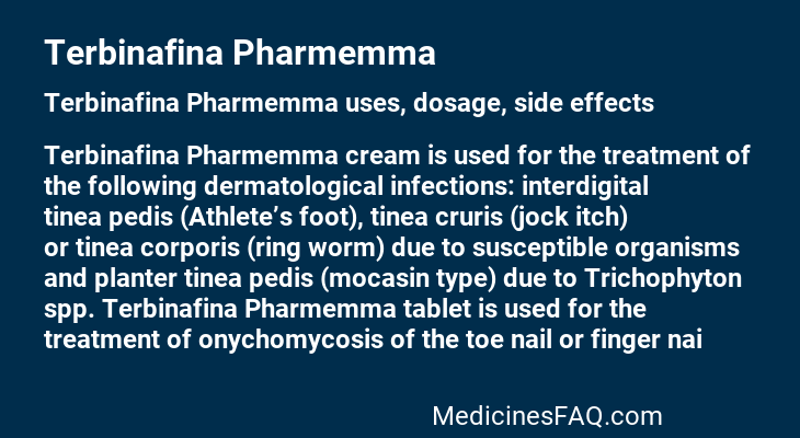 Terbinafina Pharmemma