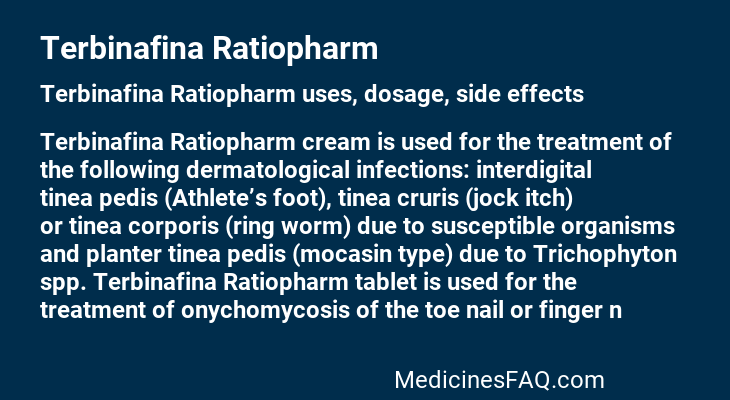 Terbinafina Ratiopharm