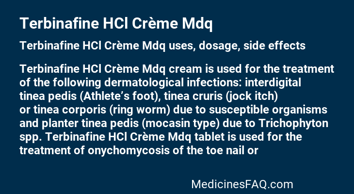 Terbinafine HCl Crème Mdq