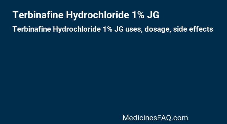 Terbinafine Hydrochloride 1% JG