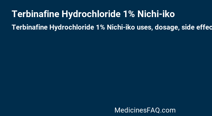 Terbinafine Hydrochloride 1% Nichi-iko
