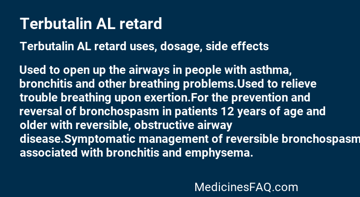 Terbutalin AL retard