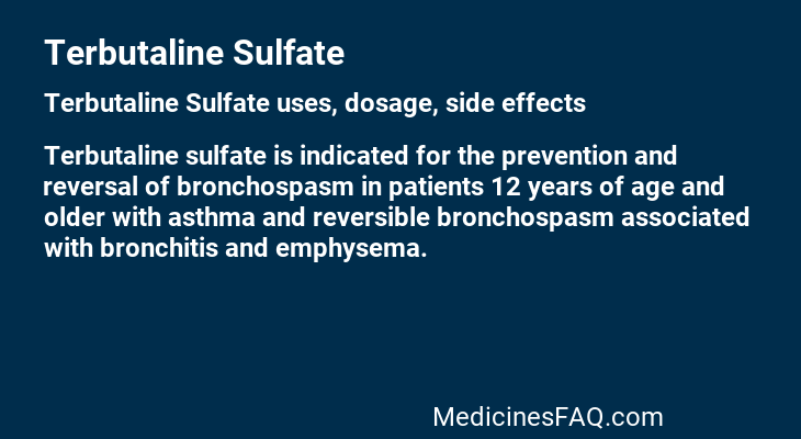 Terbutaline Sulfate