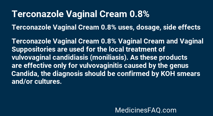 Terconazole Vaginal Cream 0.8%