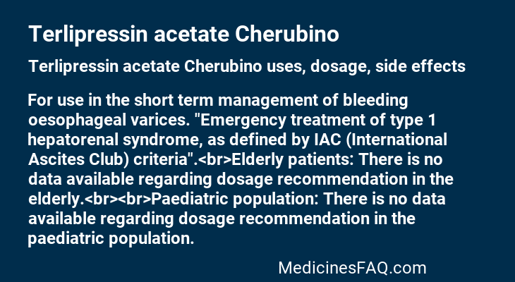 Terlipressin acetate Cherubino